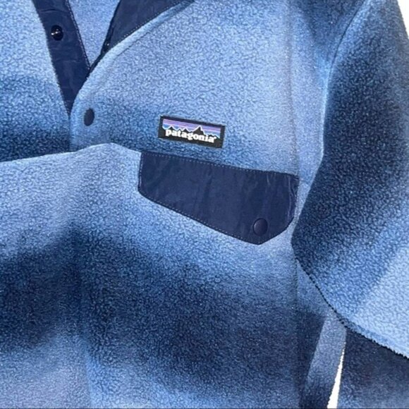 Patagonia Men's Blue Patterned Synchilla Size Small - Picture 2 of 4